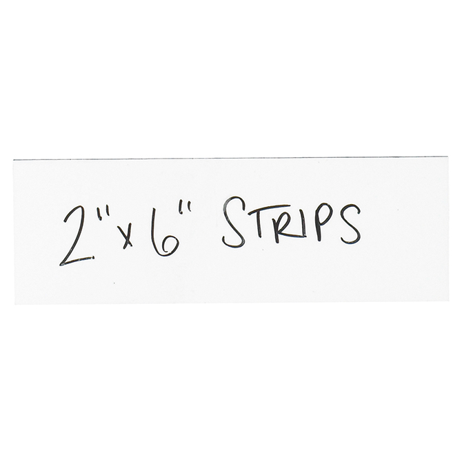 2 X 6" Warehouse Labels - Magnetic Strips, White, 25/Case