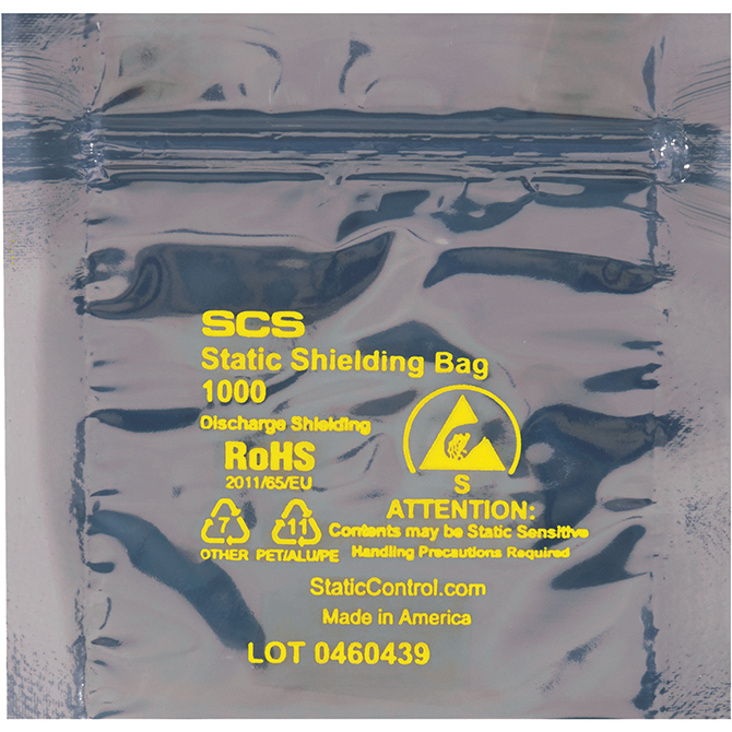 10 X 10" Reclosable Static Shielding Bags, 100/Case