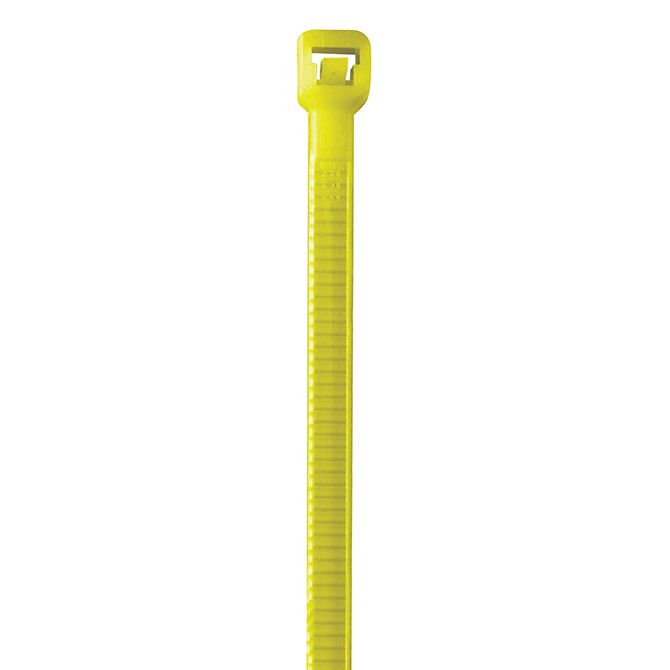 Cable Ties - 8", 40 LB., Fluorescent Yellow, 1000/Case
