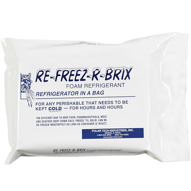 7 X 5 X 1.5" - 28 OZ. Re-Freez-R-Brix&trade; Cold