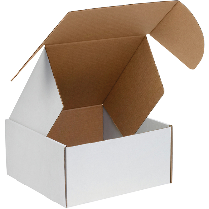 10 X 10 X 5" White Deluxe Literature Mailer, 50 Mailers/Bundle