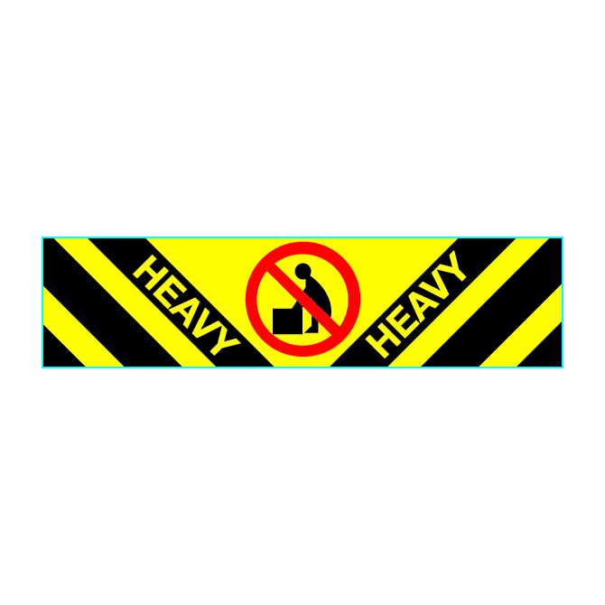 2 X 8" - Heavy Labels, Yellow With Black/Red Print, 500/Roll