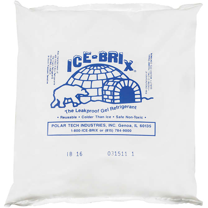 6.25 X 6 X 1" - 16 OZ. Ice-Brix&trade; Cold Packs, 18 Each/Case