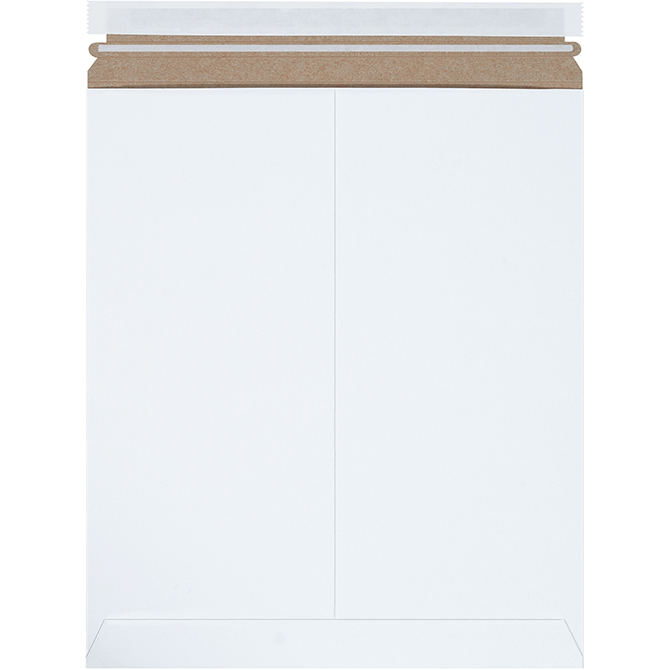 12.75 X 15" Self-Seal Rigid Flat Mailers, White, 100/Case