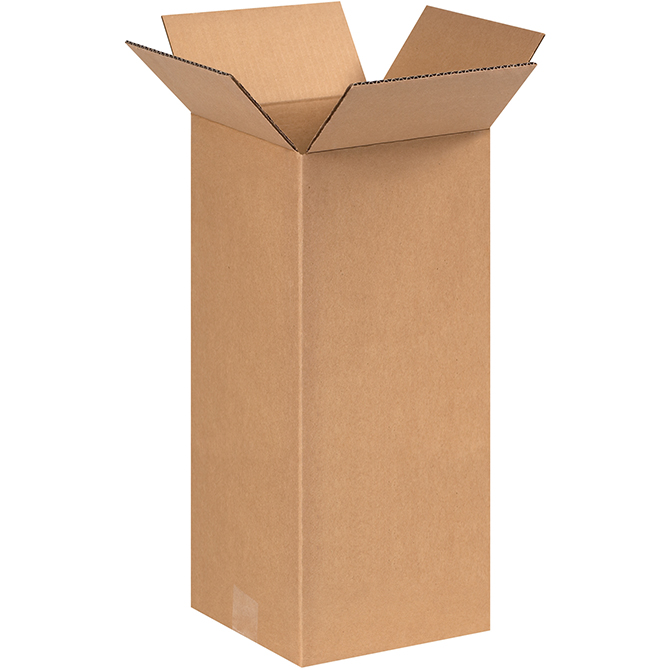 8 X 8 X 17" ECT-32 RSC Corrugated Box, 25 Boxes/Bundle