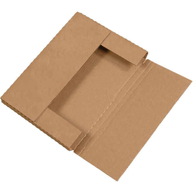 12.125 X 9.125 X 1" Kraft Easy-Fold Mailer, 50 Mailers/Bundle