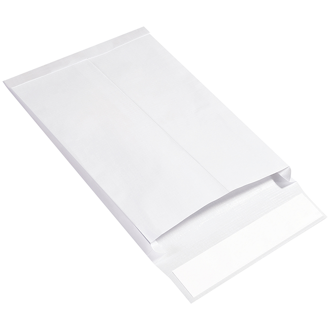 10 X 13 X 1.5" Expandable Ship-Lite Envelopes, End-Open, White, 100/Case