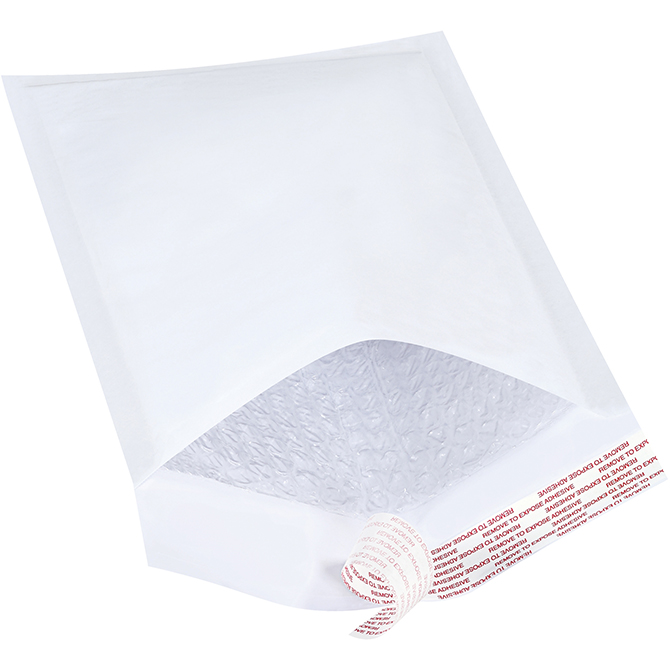 #1 - 7.25 X 12" Self-Seal Bubble-Lined Mailer, White, 100/Case