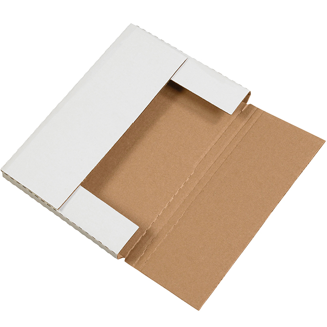 12.125 X 9.125 X 4" White Easy-Fold Mailer, 50 Mailers/Bundle