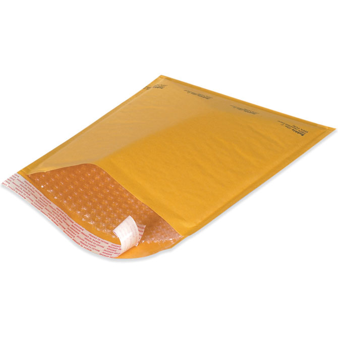 #0 - 6 X 10" Self-Seal Bubble-Lined Mailer, Kraft, 250/Case