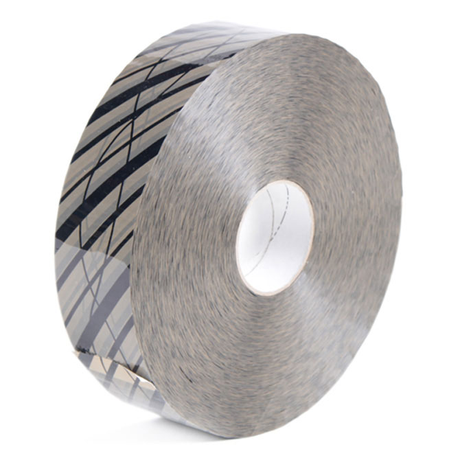 Tamper Evident Tape - 3" X 1000 Yds., 2.4 MIL, Blue Stripes, 4 Rolls/Case