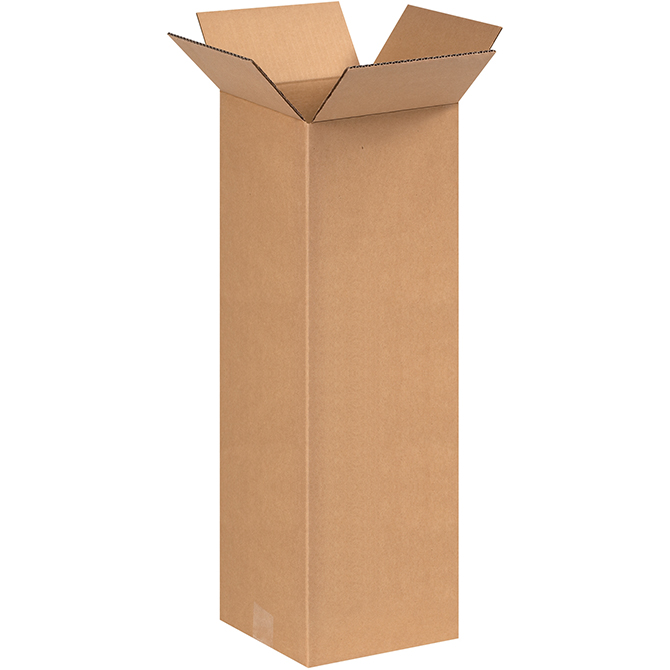 8 X 8 X 24" ECT-32 RSC Corrugated Box, 25 Boxes/Bundle