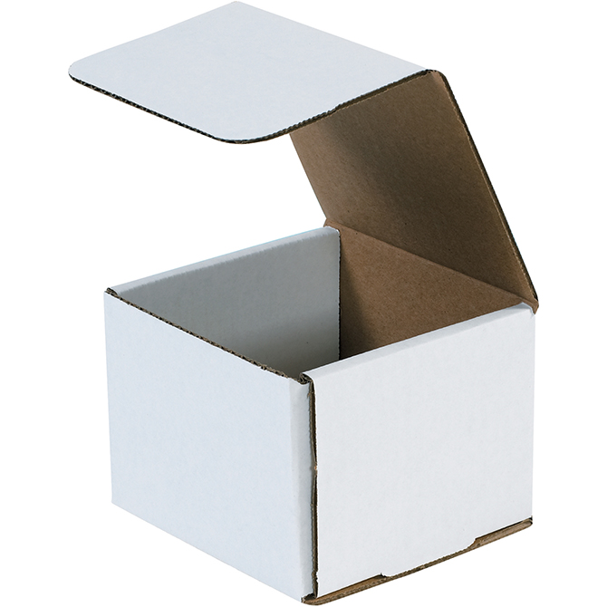 4.375 X 4.375 X 3.5" White Corrugated Mailer, 50 Mailers/Bundle
