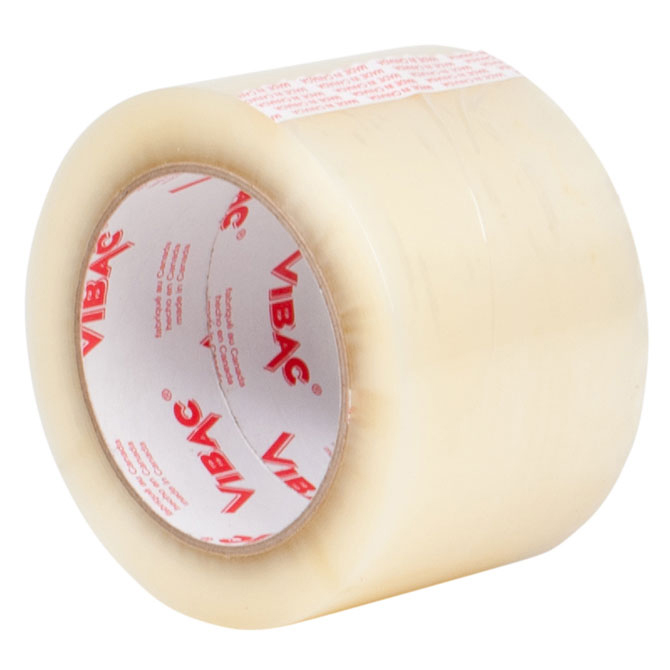 Vibac 830 Carton Sealing Tape - 2" X 55 Yds., 2.8 MIL, Hot Melt, Clear, 36 Rolls/Case