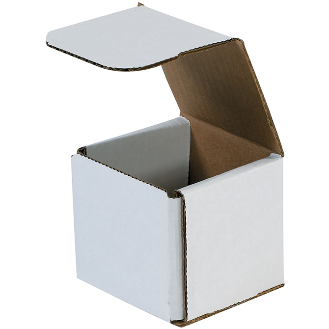 3 X 3 X 3" White Corrugated Mailer, 50 Mailers/Bundle