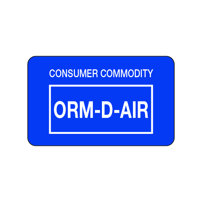 1.375 X 2.25" - Orm-D-Air Consumer Commodity Labels, Blue With White Print, 500/Roll