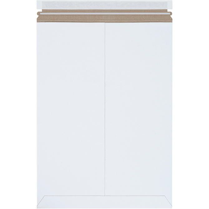 13 X 18" Self-Seal Rigid Flat Mailers, White, 100/Case