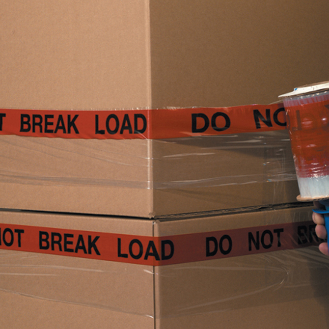 Goodwrappers Identi-Wrap - 5", 80 Gauge, 500 FT., "Do Not Break Load", 6 Rolls/Case