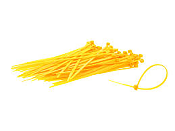Cable Ties - 8", 40 LB., Yellow, 100 Each/Bag