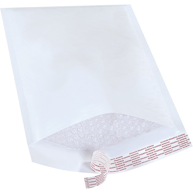 #3 - 8.5 X 14.5" Self-Seal Bubble-Lined Mailer, White, 100/Case