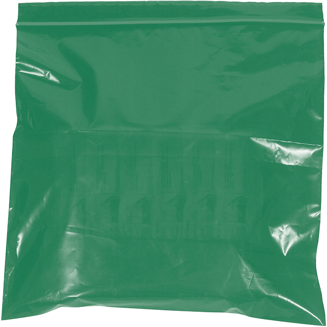 3 X 5" - 2 MIL Reclosable Bags, Green, 1000/CASE