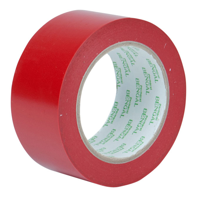 Achem ST419 Color Vinyl Tape - 1" X 36 Yds., Red, 36 Rolls/Case