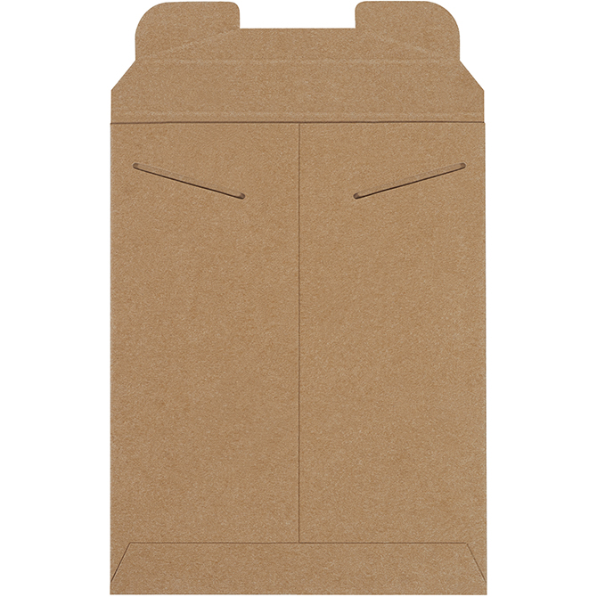 9 X 11.5" Tab Locking Rigid Flat Mailer, Kraft, 100/Case