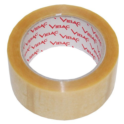 Vibac 280 Carton Sealing Tape - 2" X 110 Yds., 1.77 MIL, Natural Rubber, Clear, 36 Rolls/Case