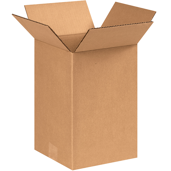 8 X 8 X 12" ECT-32 RSC Corrugated Box, 25 Boxes/Bundle
