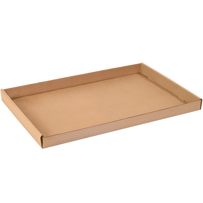 24 X 15 X 1.75" ECT-32 Corrugated Trays, Kraft, 50 Trays/Bundle