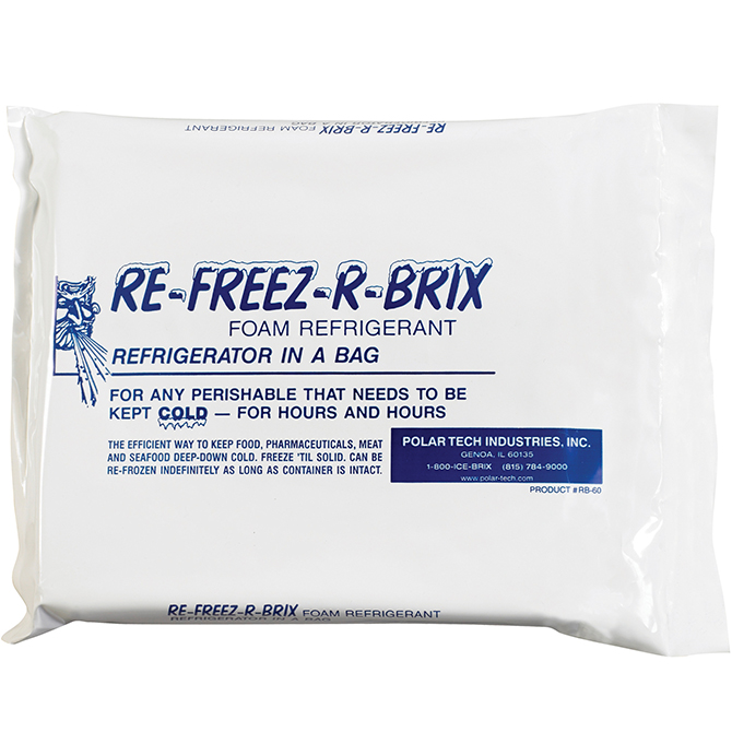 9 X 8 X 1.5" - 64 OZ Re-Freez-R-Brix&trade; Cold Bricks, 6 Each/Case