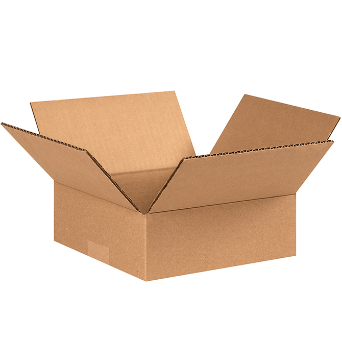 9 X 9 X 3" ECT-32 RSC Corrugated Box, 25 Boxes/Bundle