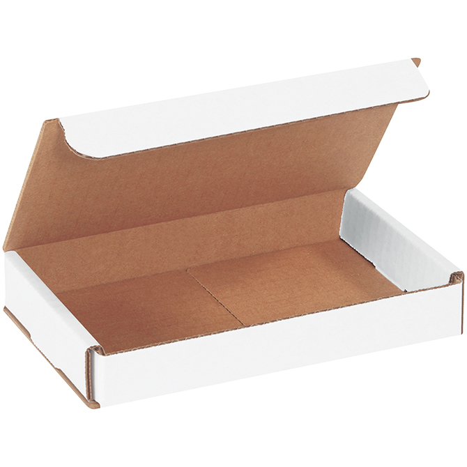 7 X 4 X 1" White Corrugated Mailer, 50 Mailers/Bundle