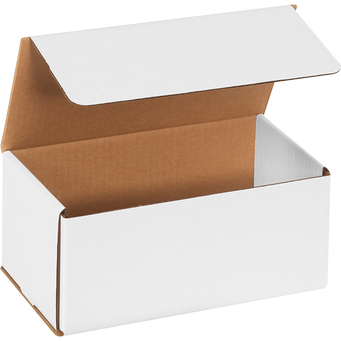 9 X 5 X 4" White Corrugated Mailer, 50 Mailers/Bundle