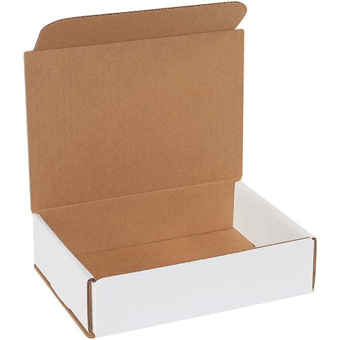 8 X 6 X 2" White Corrugated Mailer, 50 Mailers/Bundle