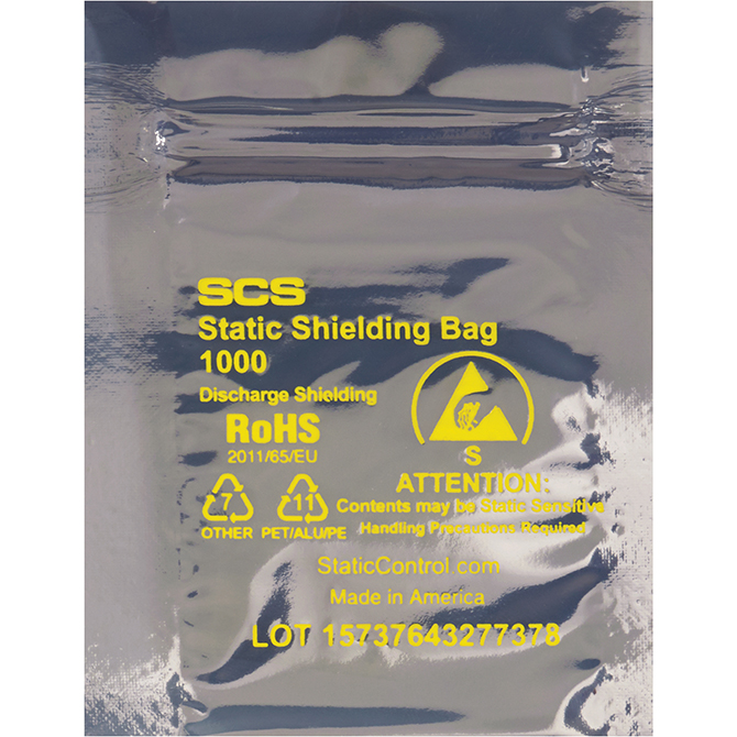 8 X 12" Reclosable Static Shielding Bags, 100/Case