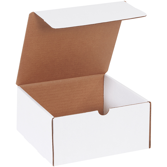 8 X 8 X 4" White Literature Mailer, 50 Mailers/Bundle
