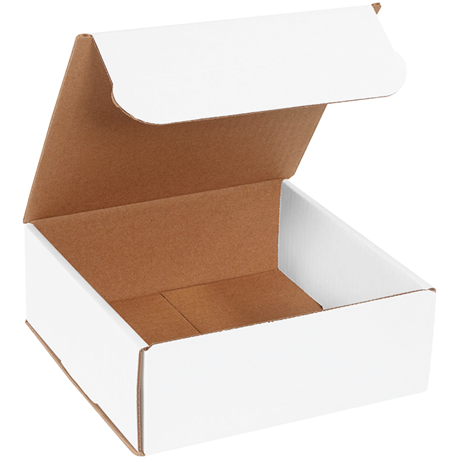 8 X 8 X 3" White Corrugated Mailer, 50 Mailers/Bundle