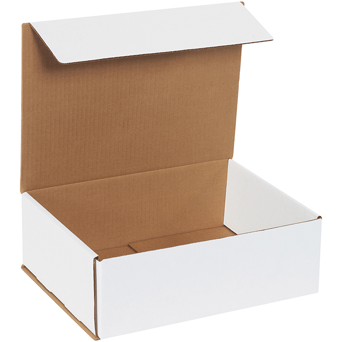 12 X 9 X 4" White Corrugated Mailer, 50 Mailers/Bundle