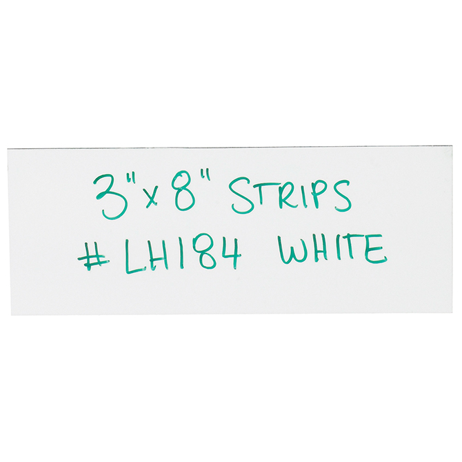 3 X 8" Warehouse Labels - Magnetic Strips, White, 25/Case
