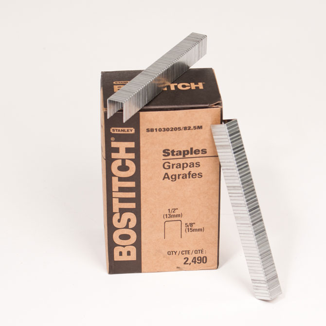 Stanley Bostitch SB1030205/8 Plier Staple - 1/2" Crown, 5/8" Leg, 2500/Box