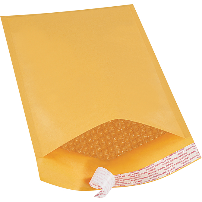 #3 - 8.5 X 14.5" Self-Seal Bubble-Lined Mailer, Kraft, 100/Case
