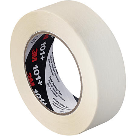 3M 101+ Masking Tape - 1" X 60 Yds., Beige, 36 Rolls/Case