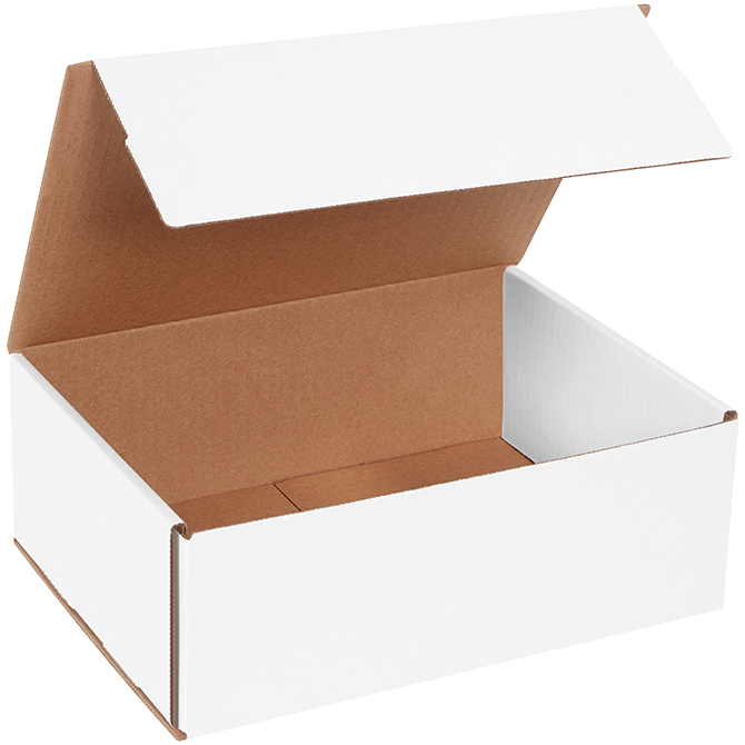 11 X 8 X 4" White Corrugated Mailer, 50 Mailers/Bundle