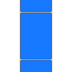 4 X 6" Thermal Transfer Labels - Perf, 285 Blue, 1000/Roll, 4 Rolls/Case