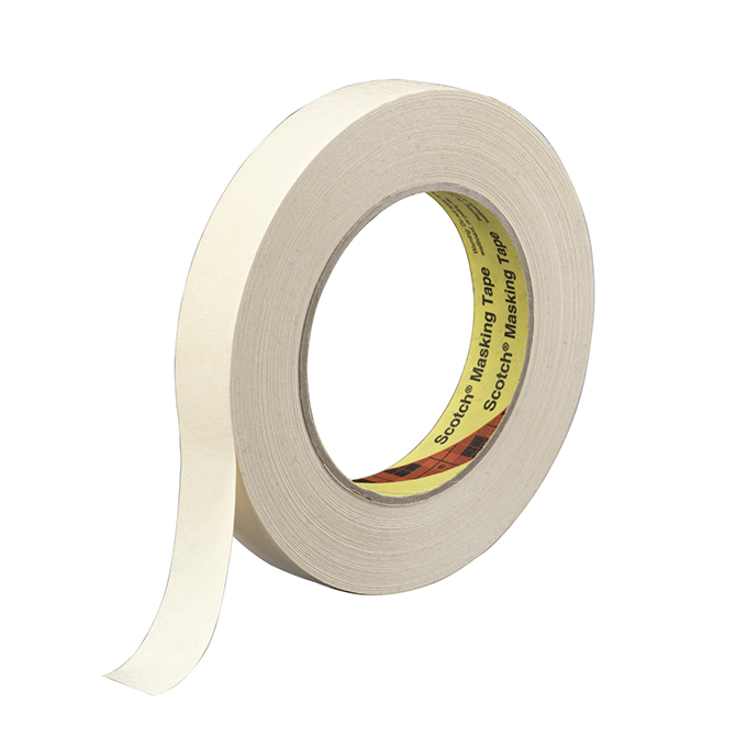3M 232 Masking Tape - 1" X 60 Yds., Beige, 36 Rolls/Case