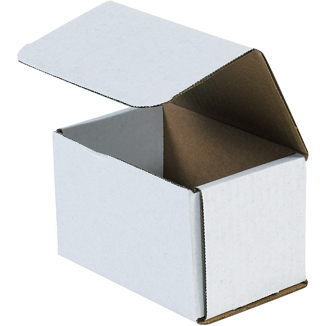 5.5 X 3.5 X 3.5" White Corrugated Mailer, 50 Mailers/Bundle
