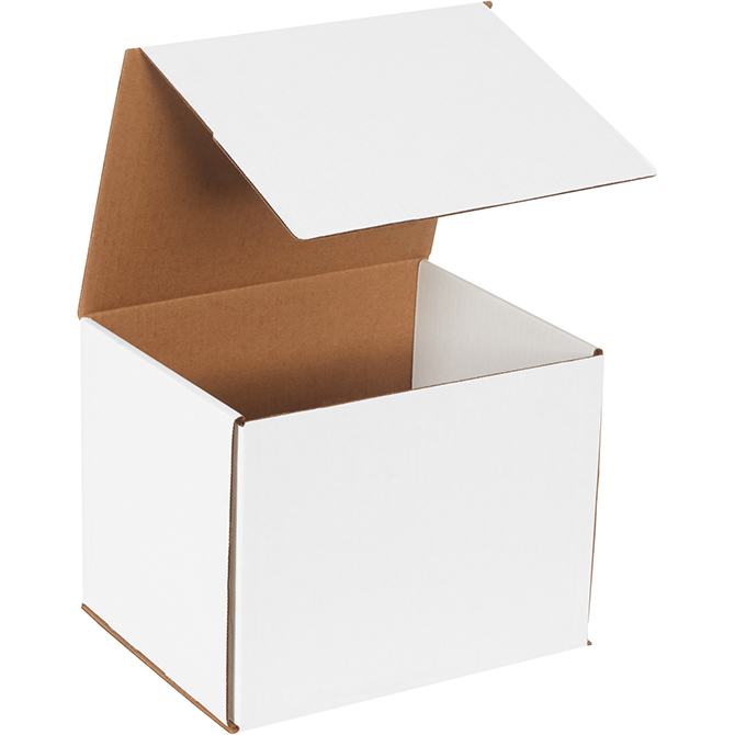 10 X 8 X 8" White Corrugated Mailer, 50 Mailers/Bundle