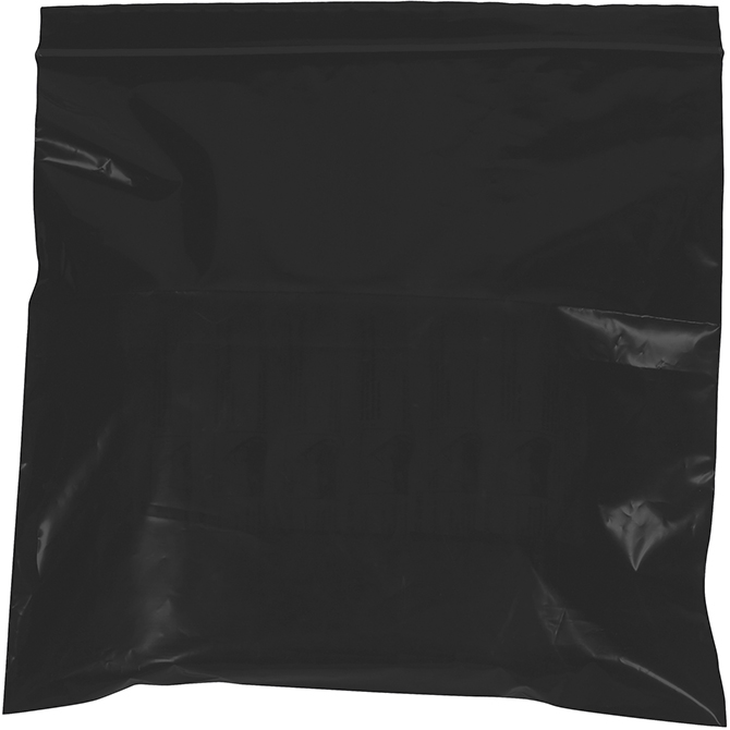 3 X 5" - 2 MIL Reclosable Bags, Black, 1000/CASE