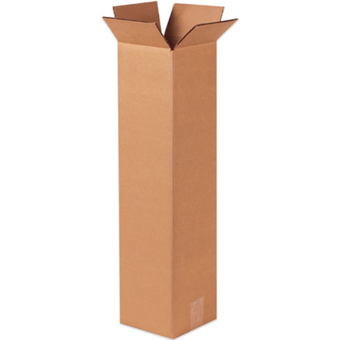 10 X 10 X 38" ECT-32 RSC Corrugated Box, 25 Boxes/Bundle
